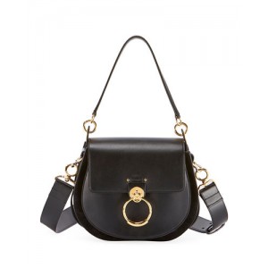 Chloe Tess Large Leather Suede Camera Crossbody Bag