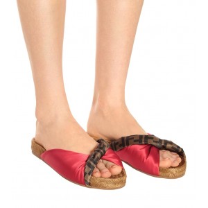 Fendi Satin Slides