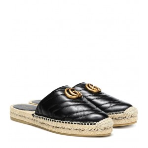 Gucci Leather Espadrille Mules