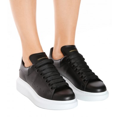 ALEXANDER MCQUEEN Siyah Logolu Kadın Deri Sneaker