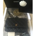 Chanel Wallet on Chain Caviar Gold Chain WOC Black Crossbody Bag