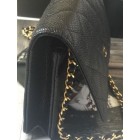 Chanel Wallet on Chain Caviar Gold Chain WOC Black Crossbody Bag